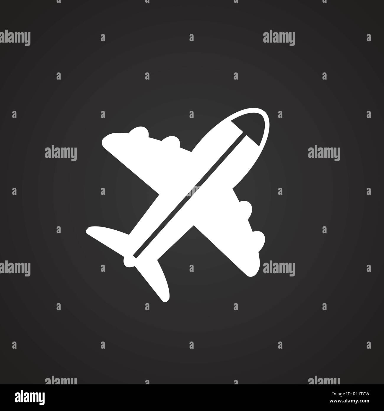 Plane on black background Stock Vector Image & Art - Alamy
