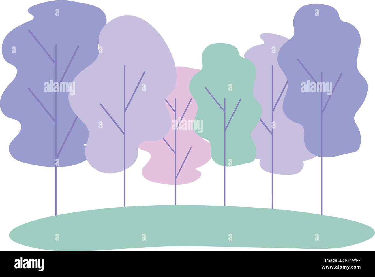 Nature with trees Stock Vector Image & Art - Alamy