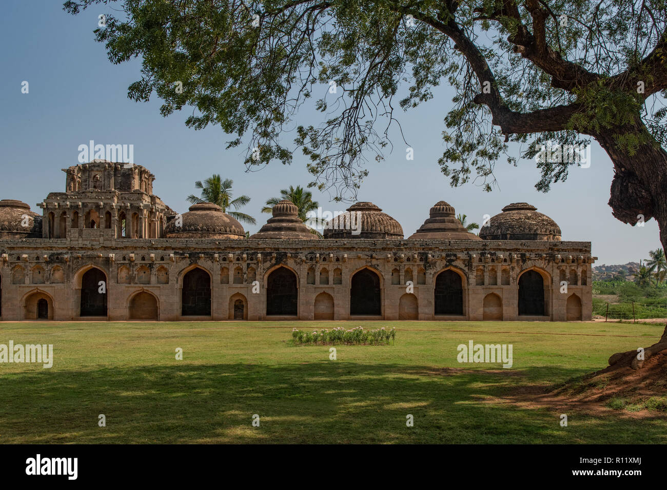 Elephants Stable, Zanana Enclosure, Hampi, Karnataka, India Stock Photo