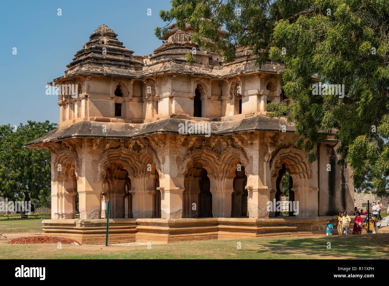 Lotus Mahal, Zanana Enclosure, Hampi, Karnataka, India Stock Photo