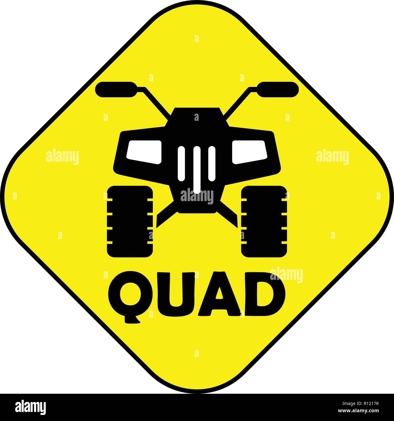 vector icon of quad offroad all wheel Stock Vector