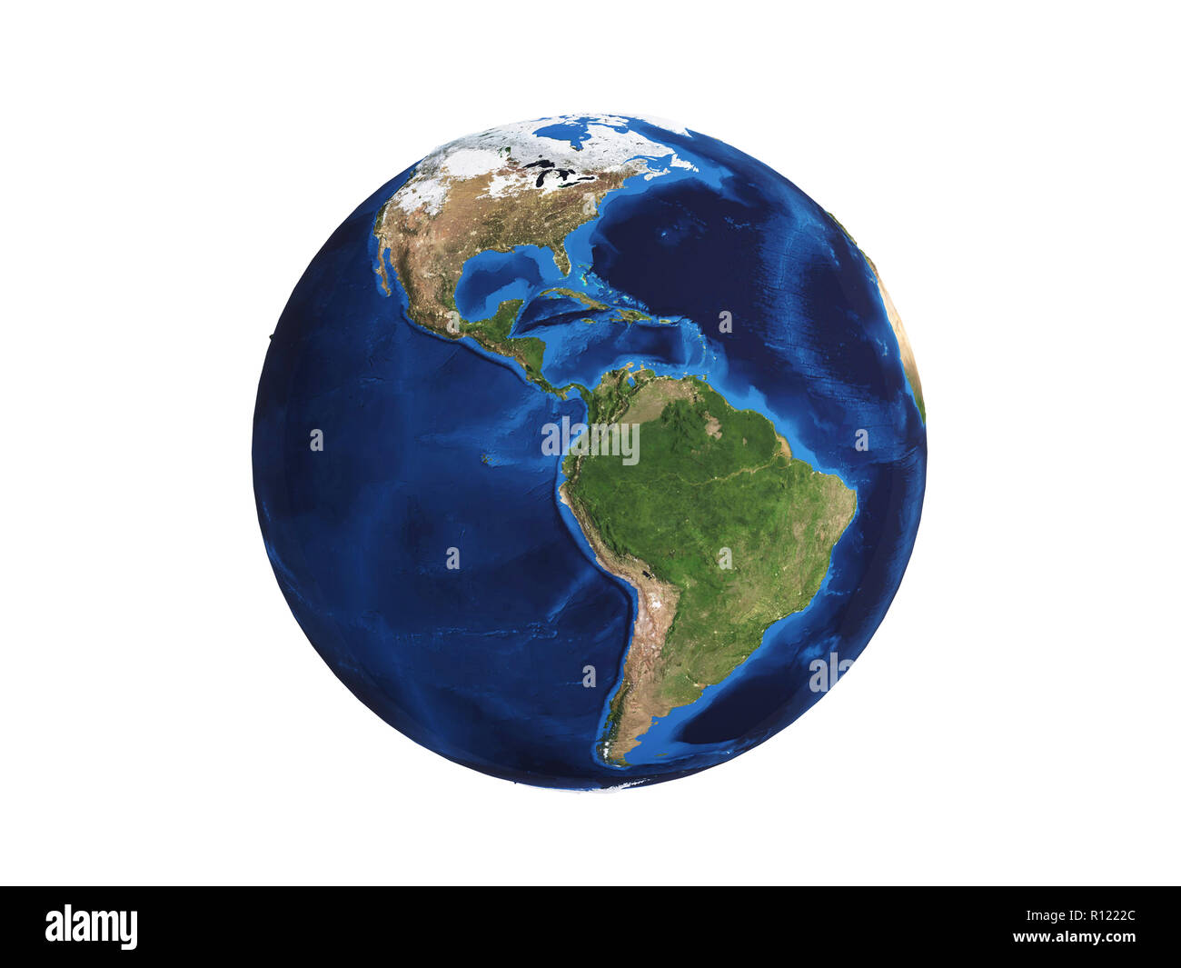 View earth globe from space Cut Out Stock Images & Pictures - Alamy