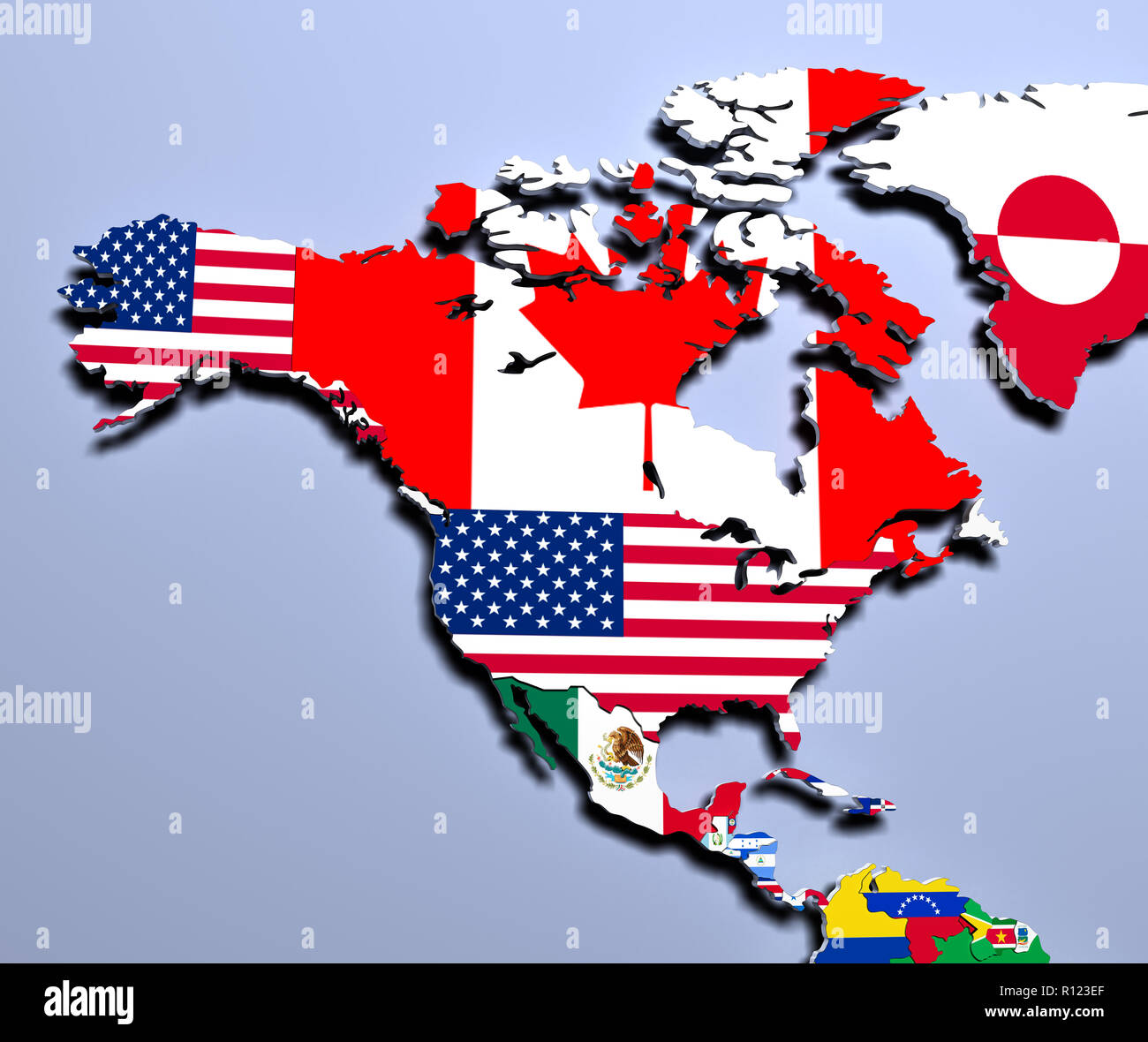 map-of-america-close-up-3d-render-stock-photo-alamy