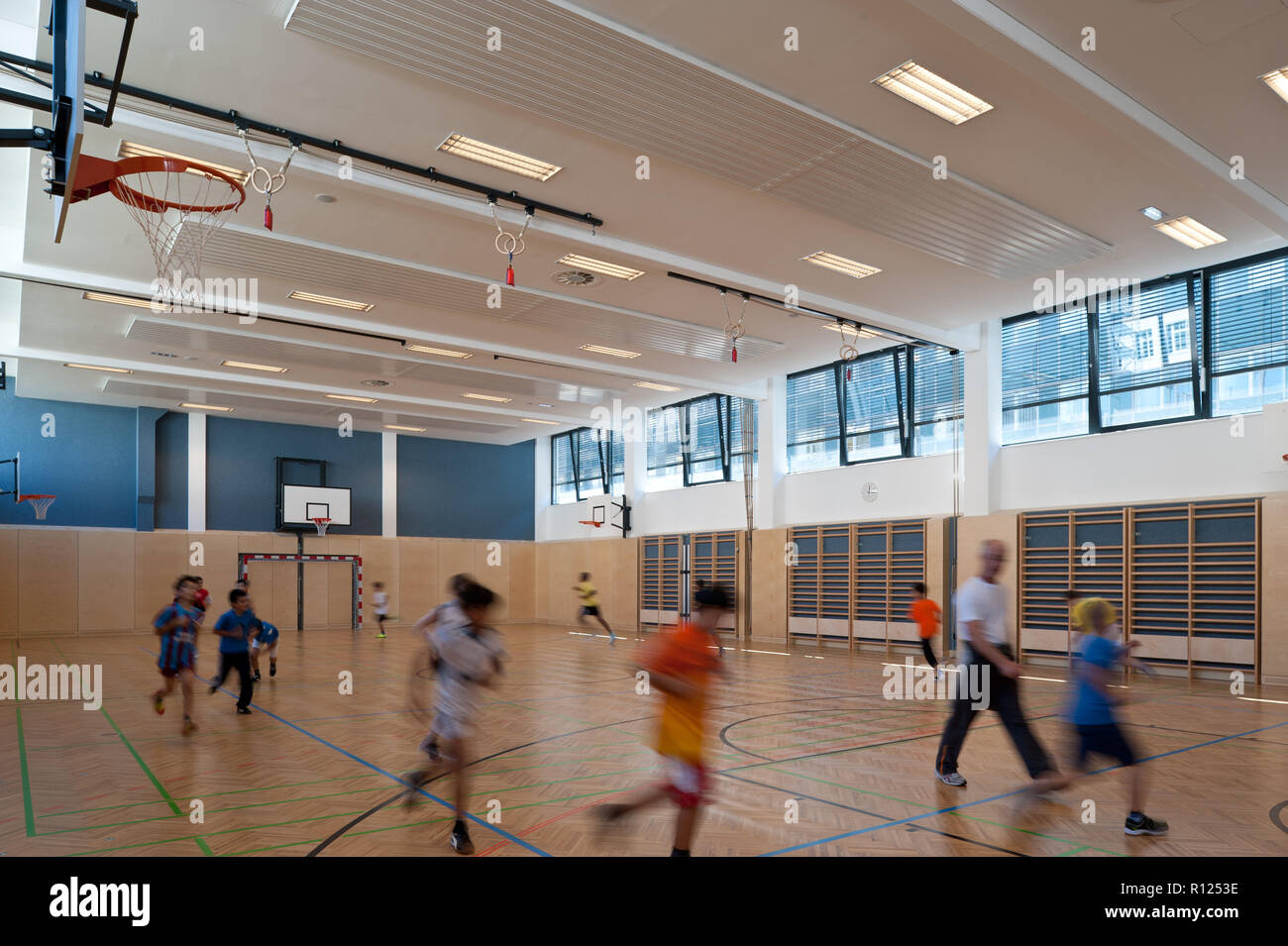 Wien, Gymnasium Diefenbachgasse, Turnsaal Stock Photo