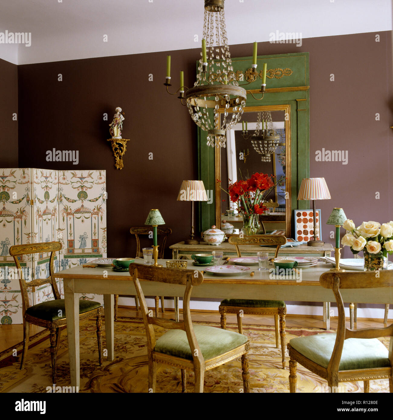 Georgian dining room Stock Photo - Alamy