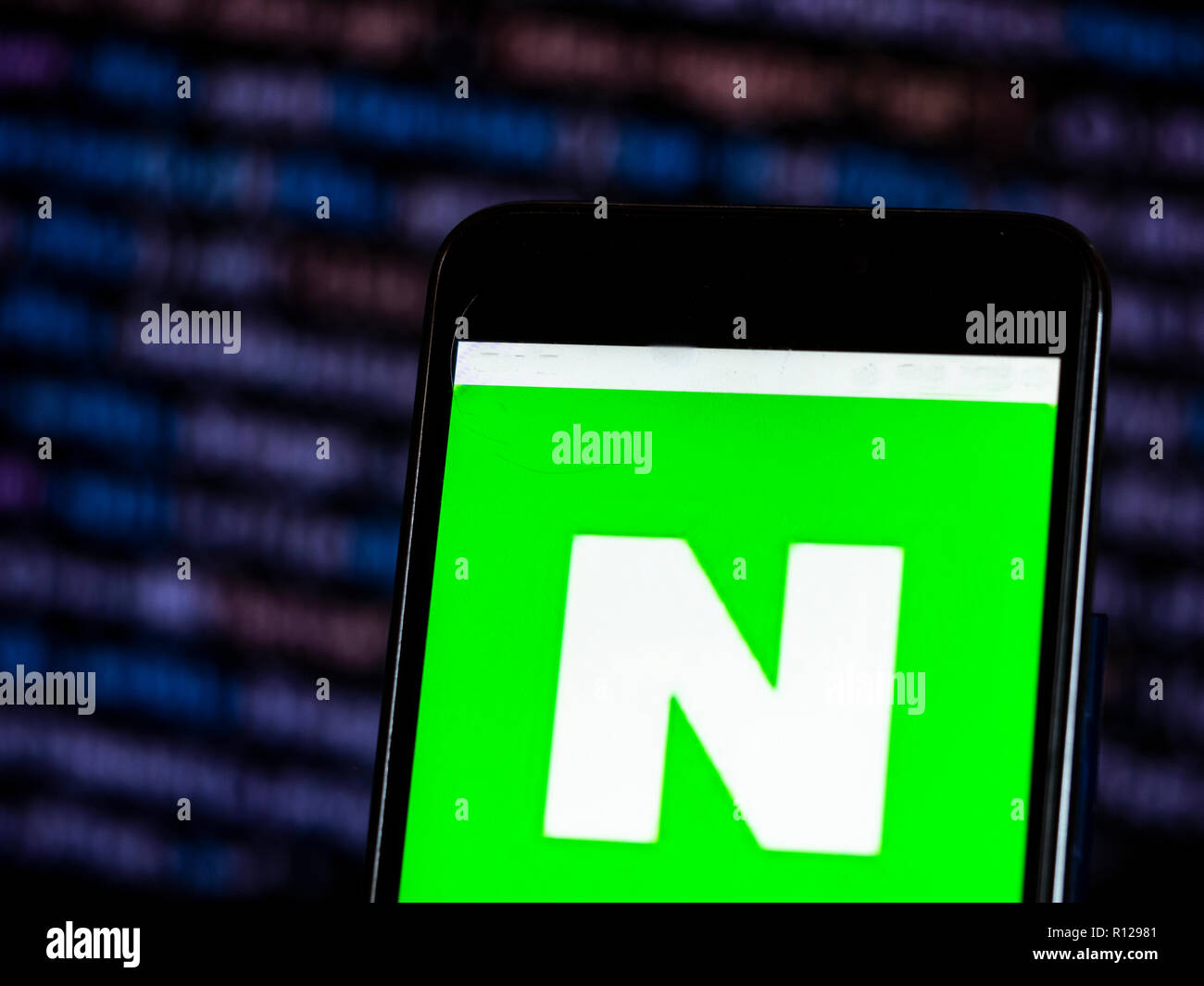 Naver Internet Company Logo Seen Displayed On Smart Phone Naver
