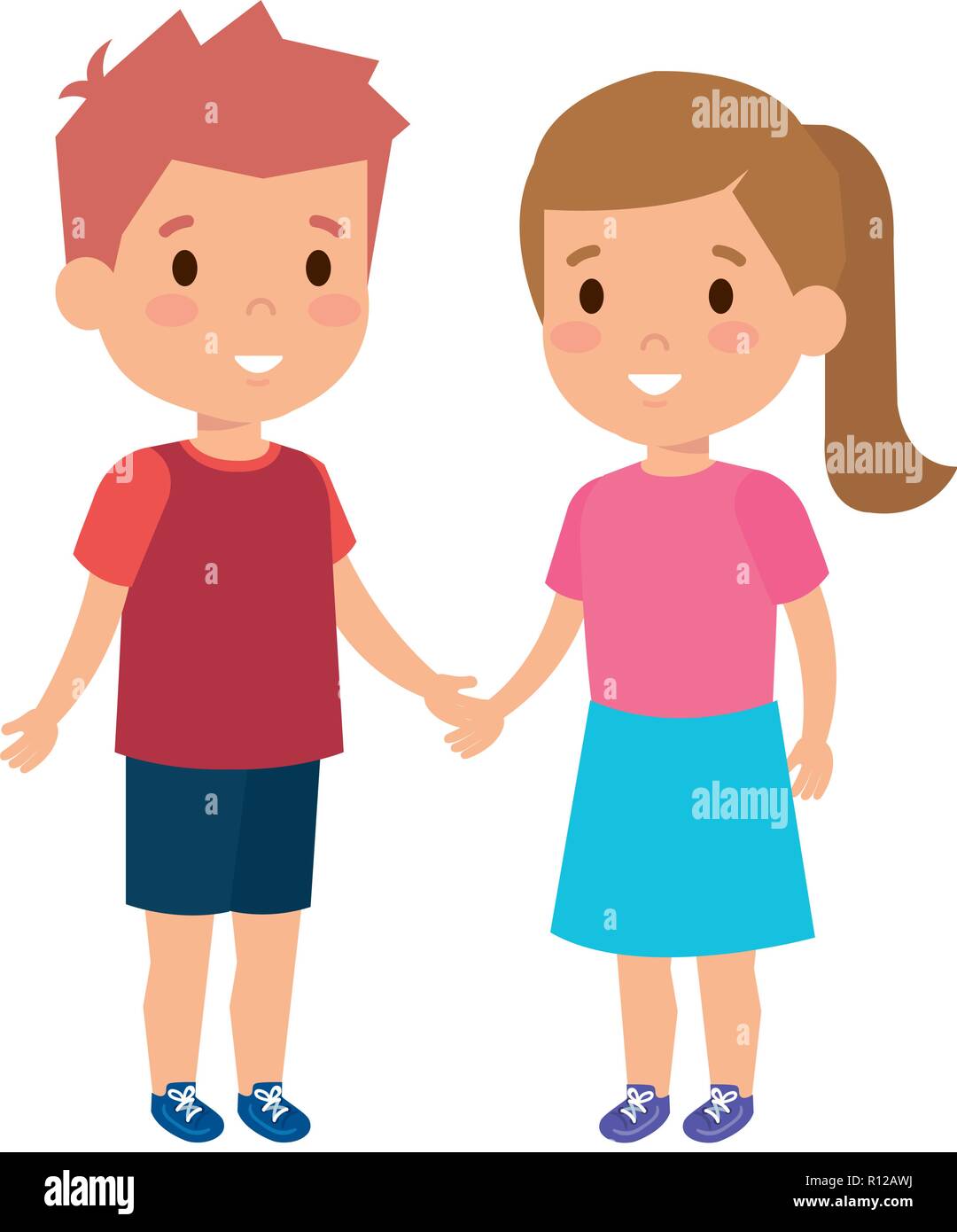 cute little kids couple Stock Vector Image & Art - Alamy