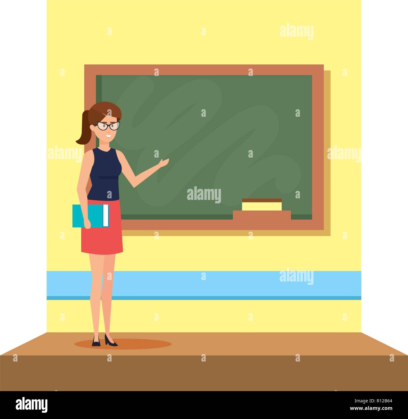 female teacher in the classroom Stock Vector Image & Art - Alamy