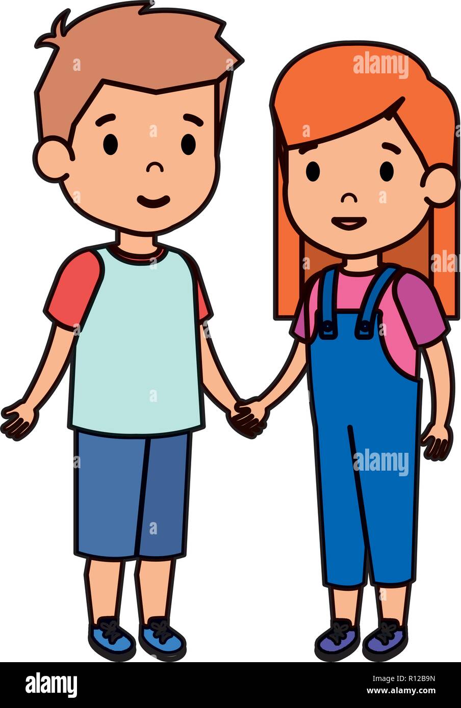 cute little kids couple Stock Vector Image & Art - Alamy