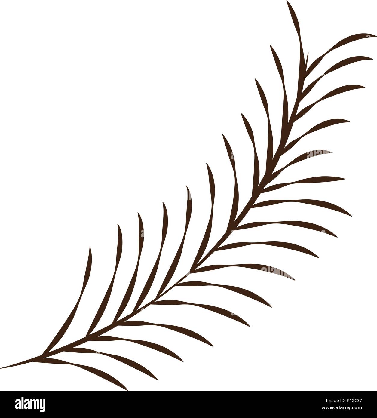 branch with leafs icon vector illustration design Stock Vector Image ...