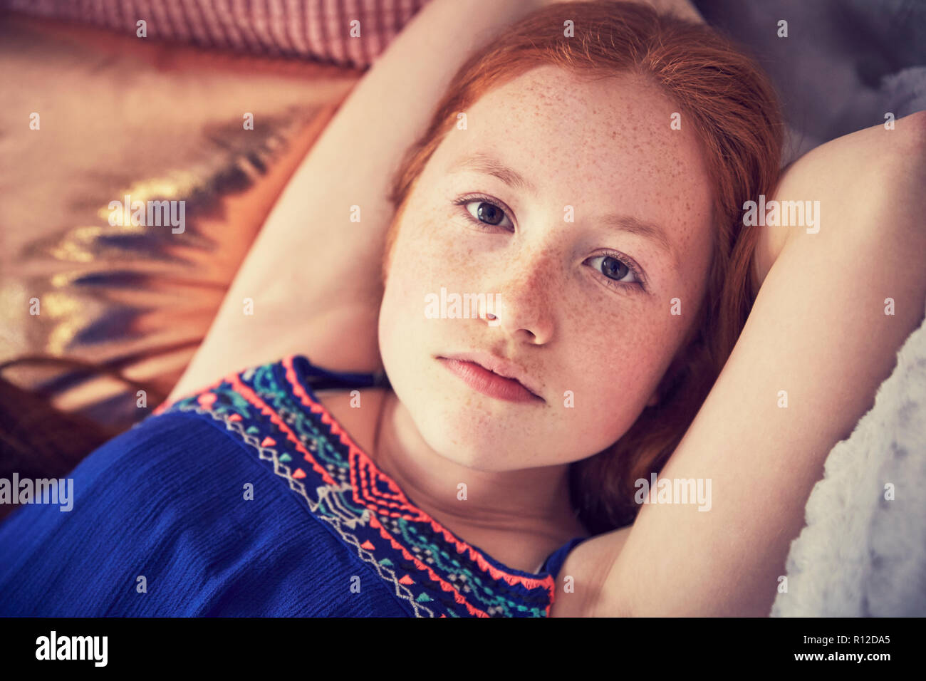 Teenage girl relaxing hi-res stock photography and images - Alamy