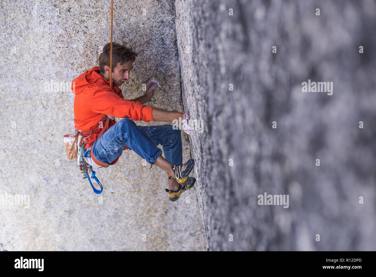 Rock climber Stock Photo