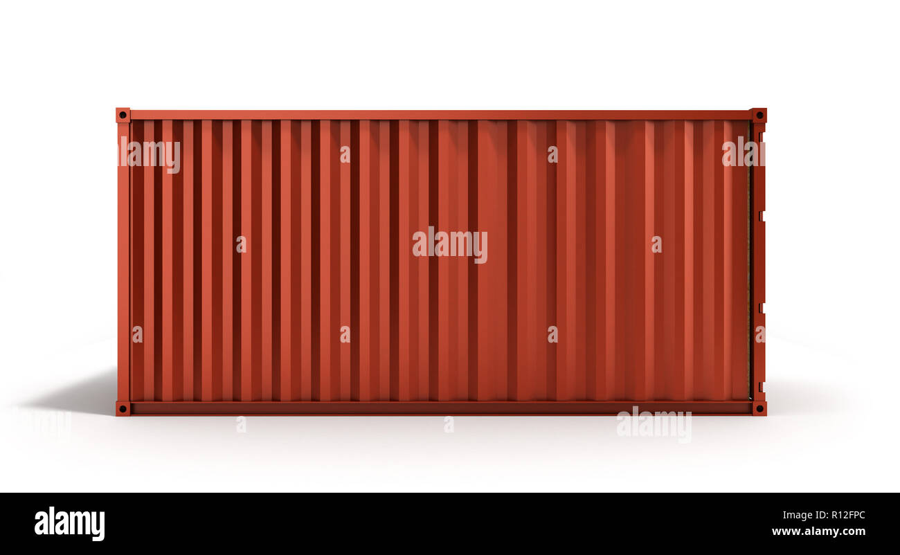 3d rendering of a red shipping container Stock Photo Alamy