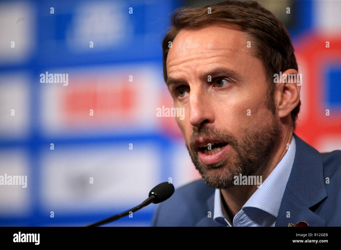 England Manager Gareth Southgate during the press conference at Wembley ...