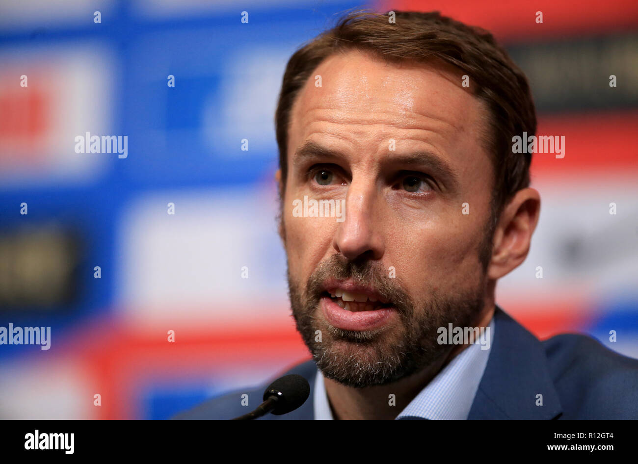 England Manager Gareth Southgate during the press conference at Wembley ...