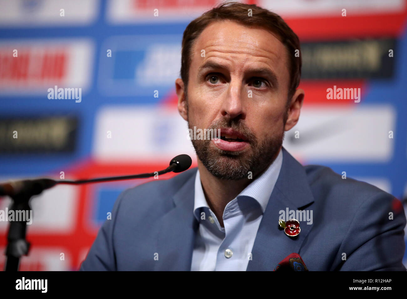 England Manager Gareth Southgate during the press conference at Wembley ...