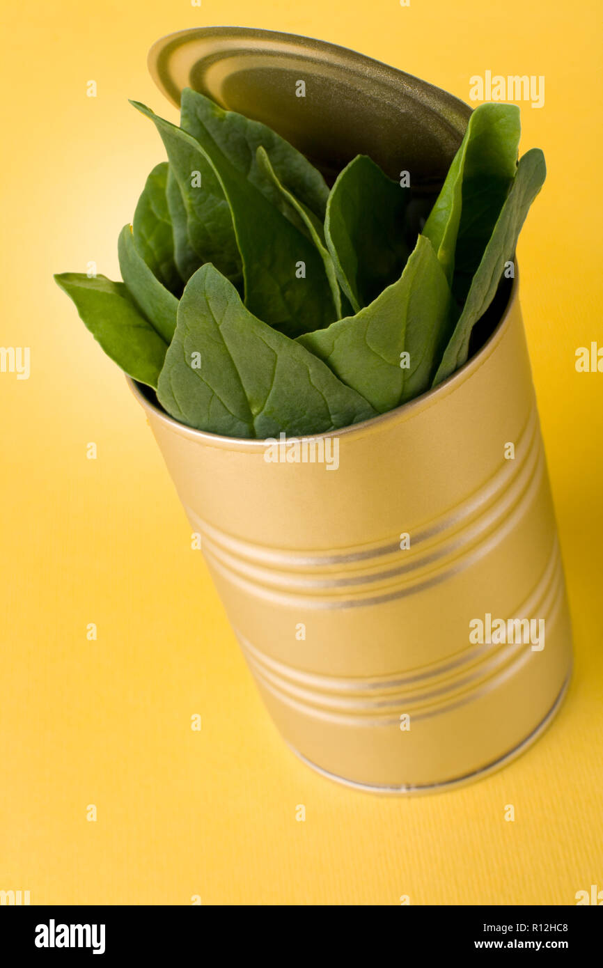 Canned spinach hi-res stock photography and images - Alamy