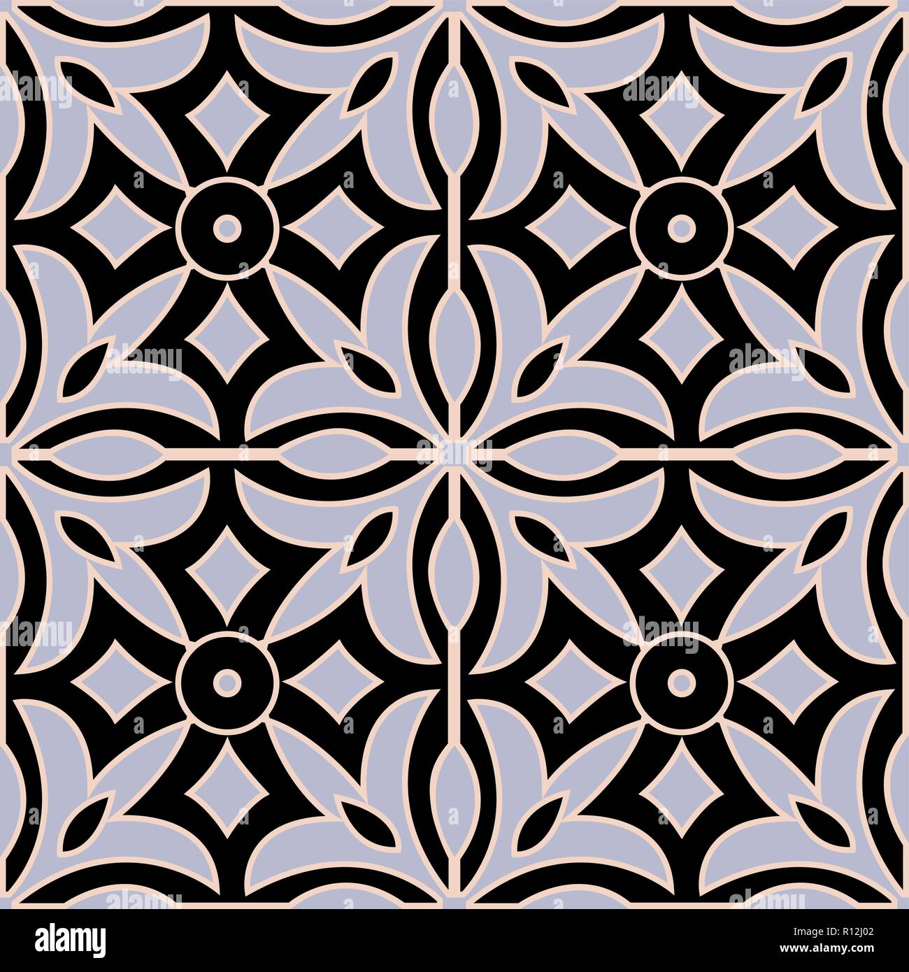 Mural decorative geometric seamless pattern Stock Vector