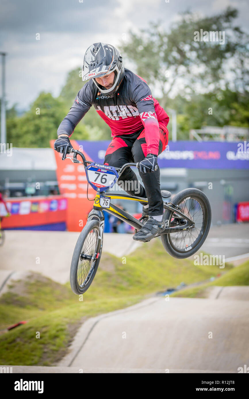 Helvijs Babris (Latvia). Glasgow2018 European Championships - BMX Racing  Stock Photo - Alamy