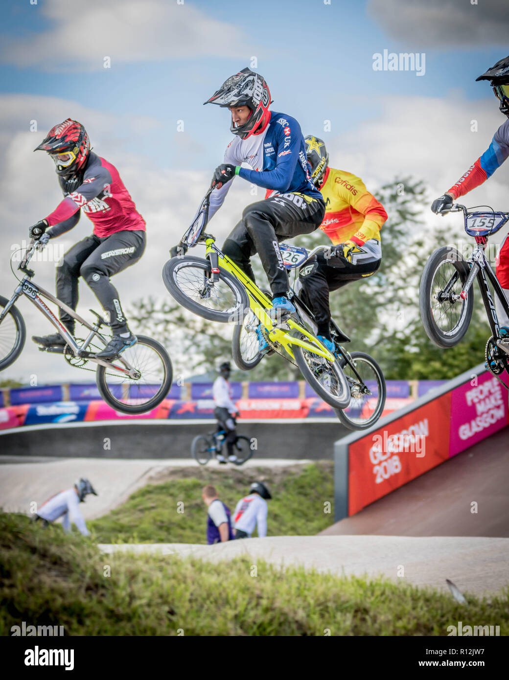 Kye Whyte - Glasgow2018 European Championships - BMX Racing Stock Photo