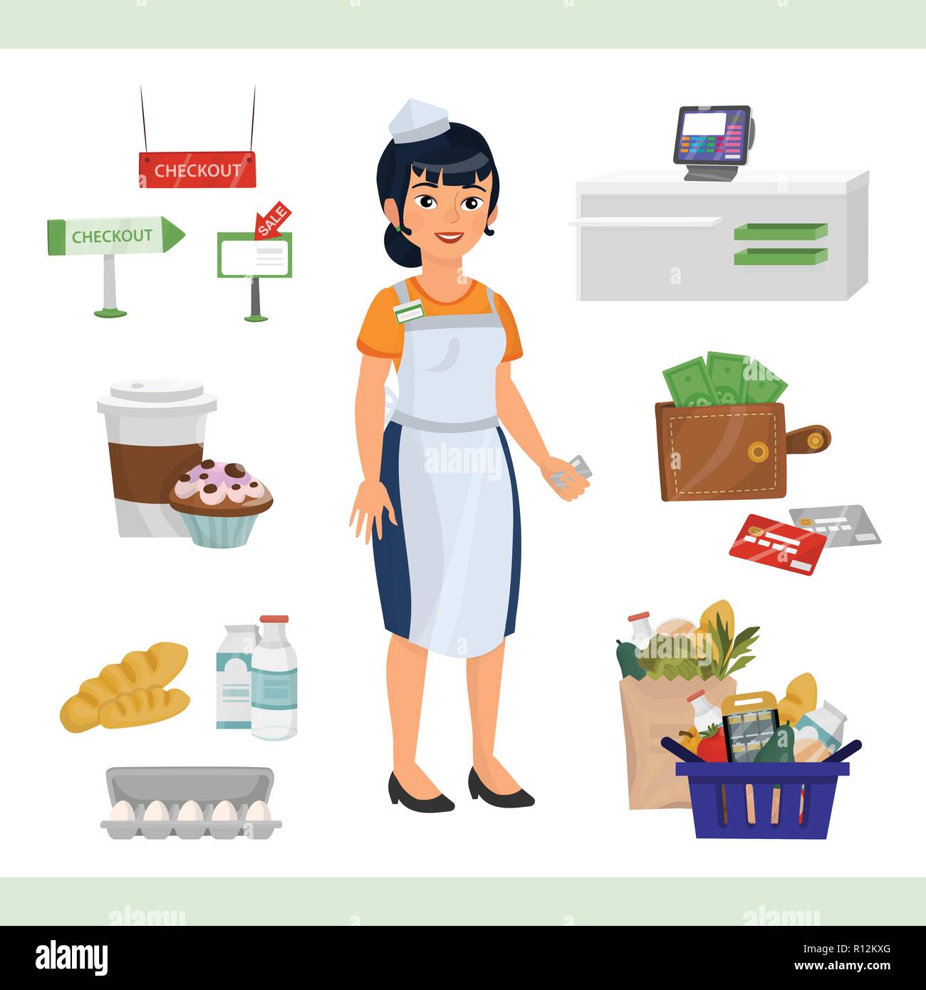 Belly basket Stock Vector Images - Alamy