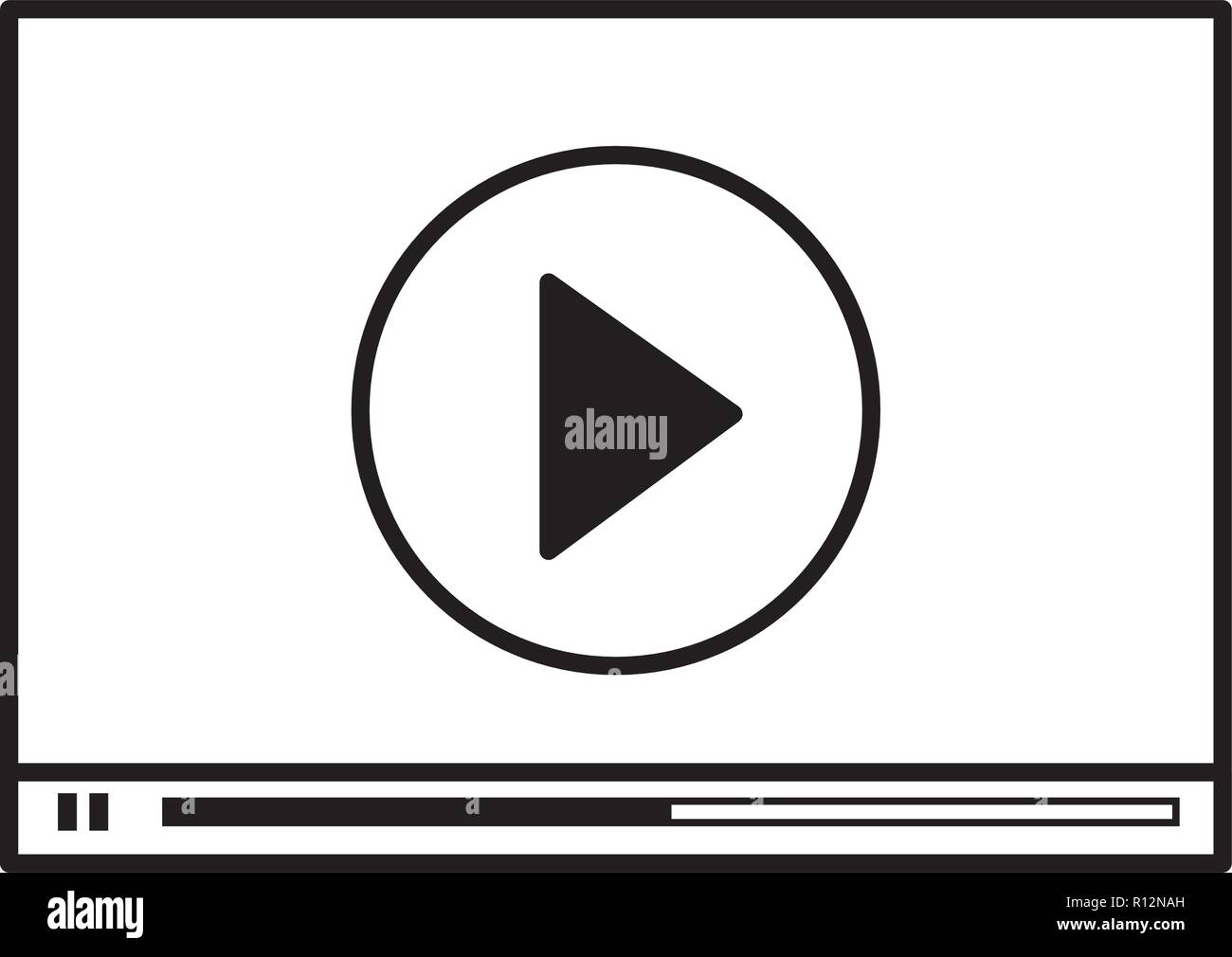 screen video player social media vector illustration Stock Vector Image ...