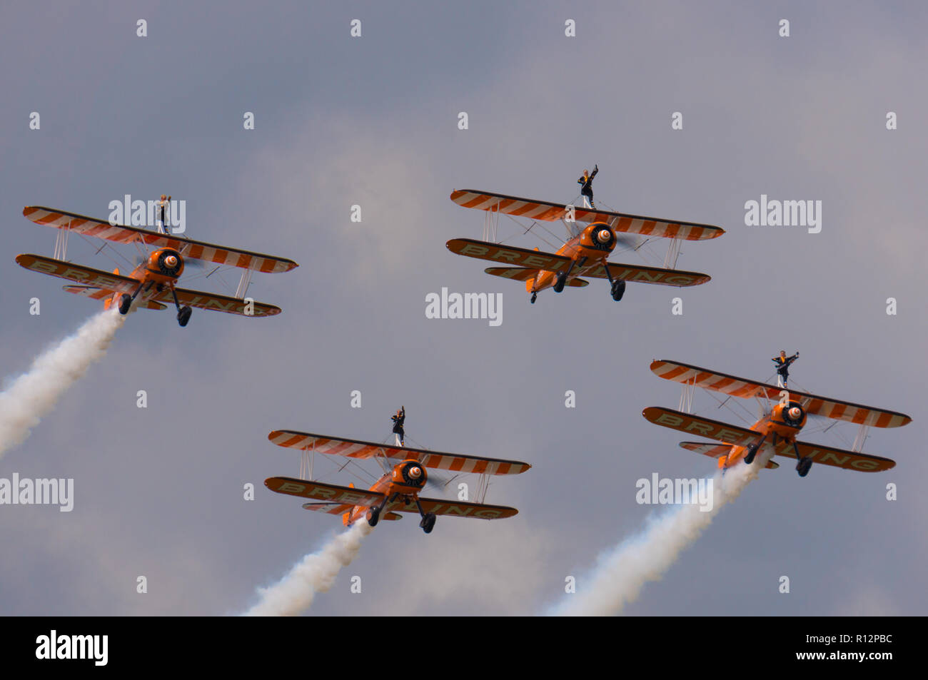 Breitling Wingwalkers, Farnborough Airshow, 2014 Stock Photo