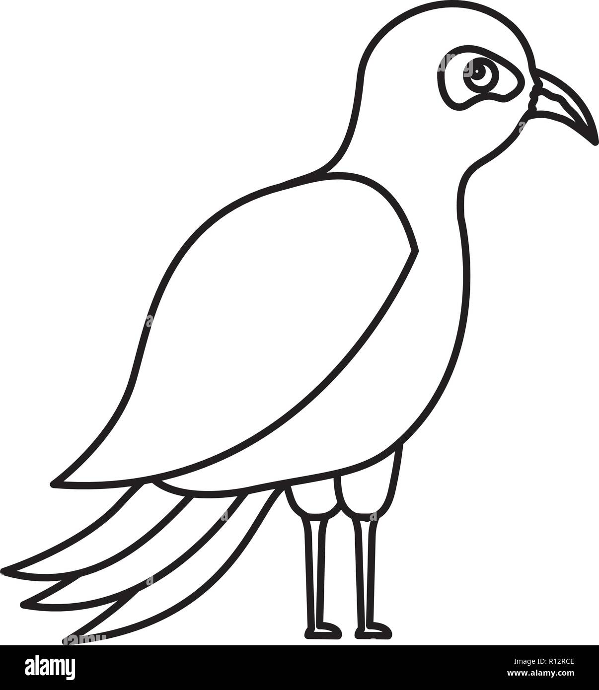 bird tropical on white background vector illustration Stock Vector ...