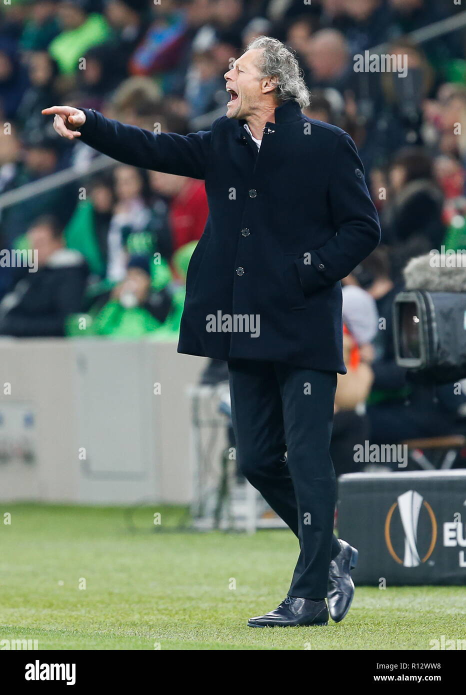 Krasnodar Russia 08th Nov 2018 Krasnodar Russia November 8 2018 Standard Liege S Head Coach Michel Preud Homme Shouts Instructions During The 2018 19 Uefa Europa League Group J Football Match Between Fc Krasnodar