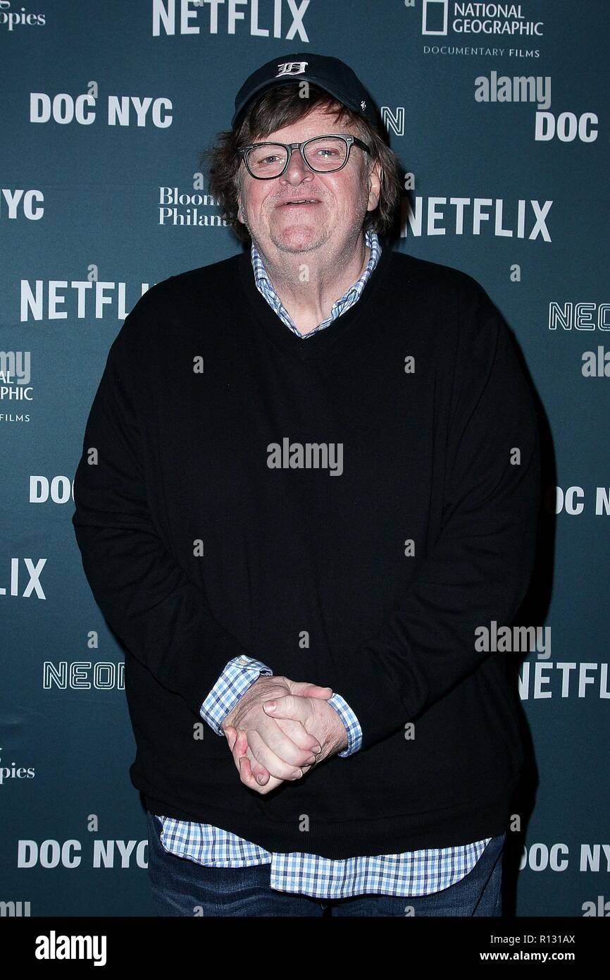 New York, NY, USA. 8th Nov, 2018. Michael Moore at arrivals for The 5th Annual DOC NYC Visionaries Tribute Luncheon, The Edison Ballroom, New York, NY November 8, 2018. Credit: Steve Mack/Everett Collection/Alamy Live News Stock Photo