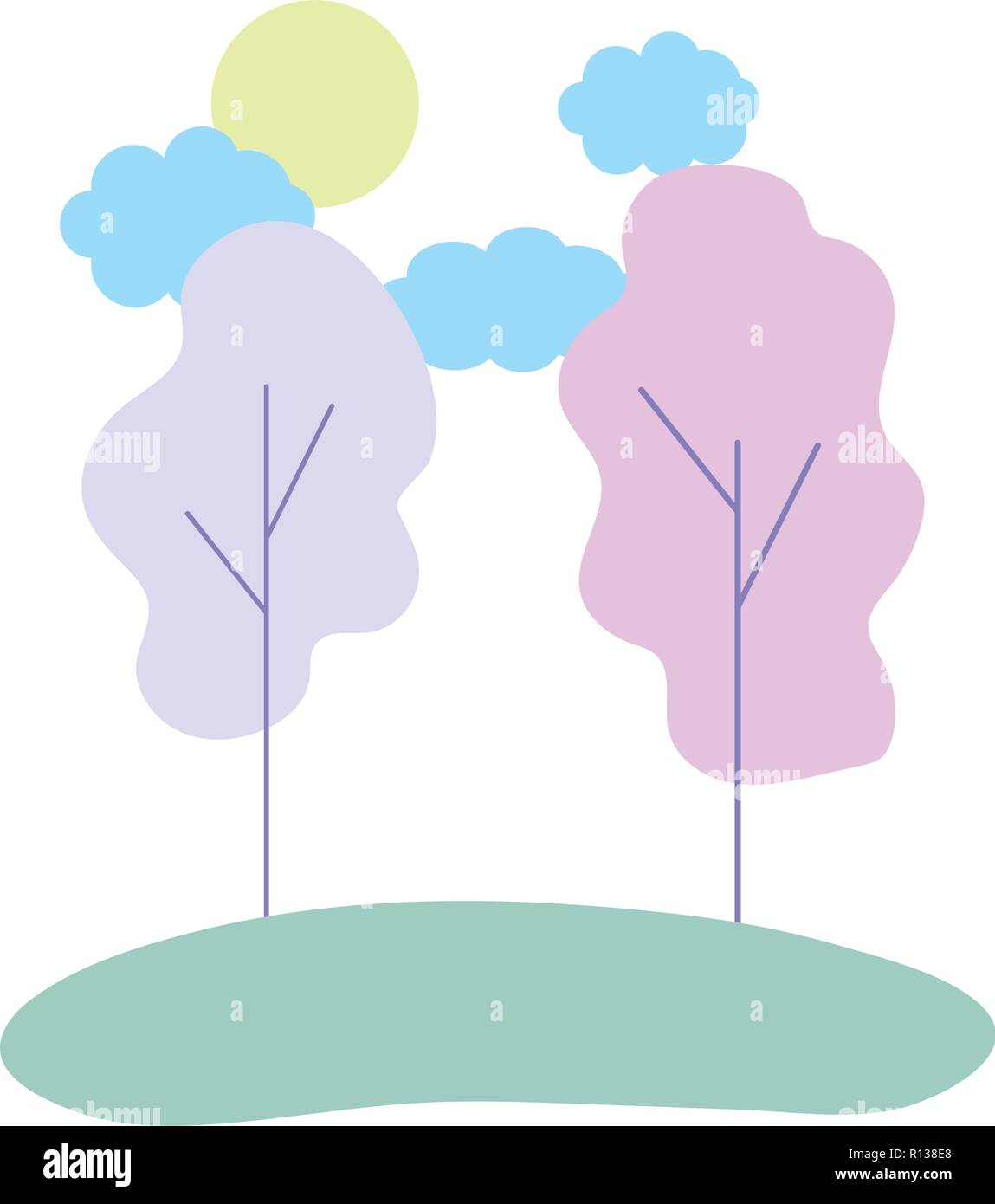 Nature with trees Stock Vector Image & Art - Alamy