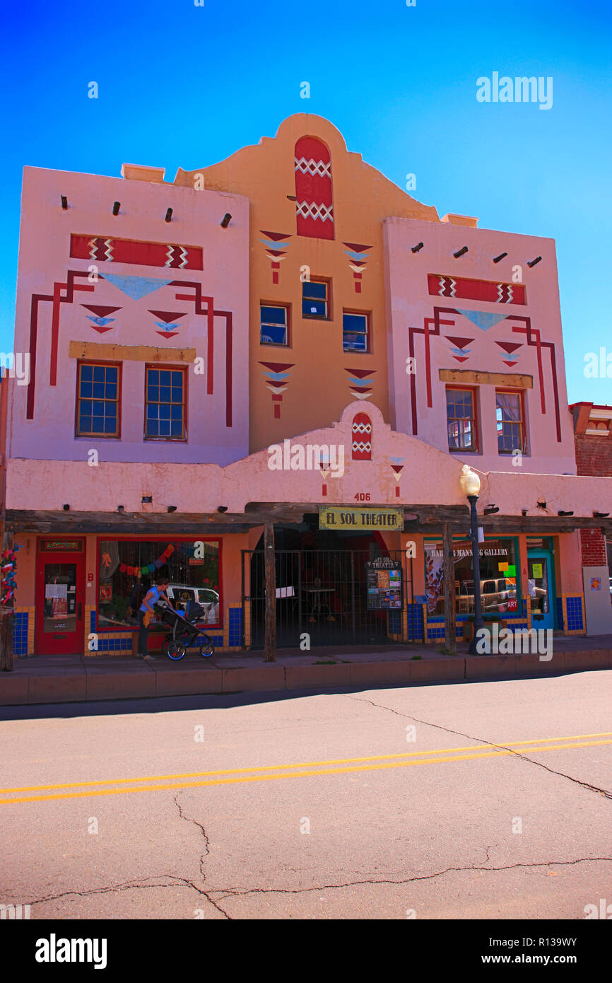 The 1934 El Sol Theater on N Bullard Street in downtown Silver City NM Stock Photo Alamy