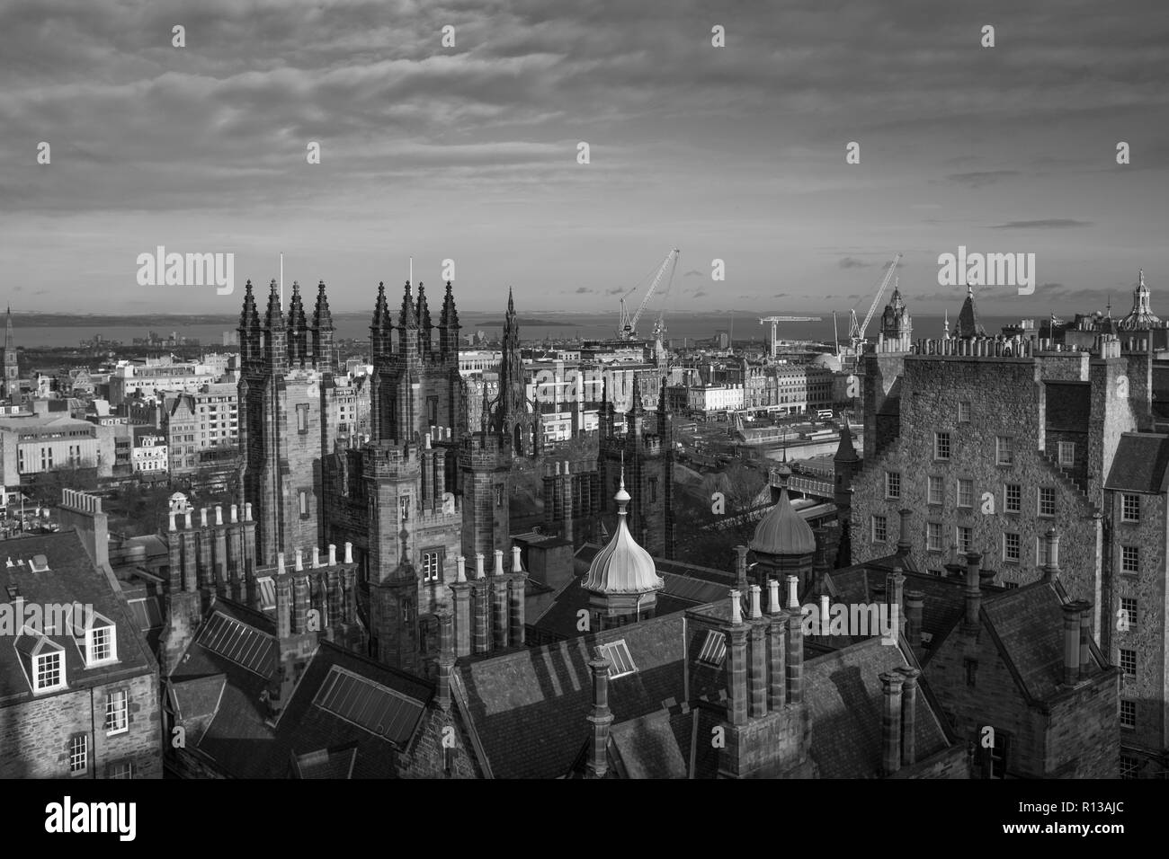 Rooftop landscapes Black and White Stock Photos & Images - Alamy