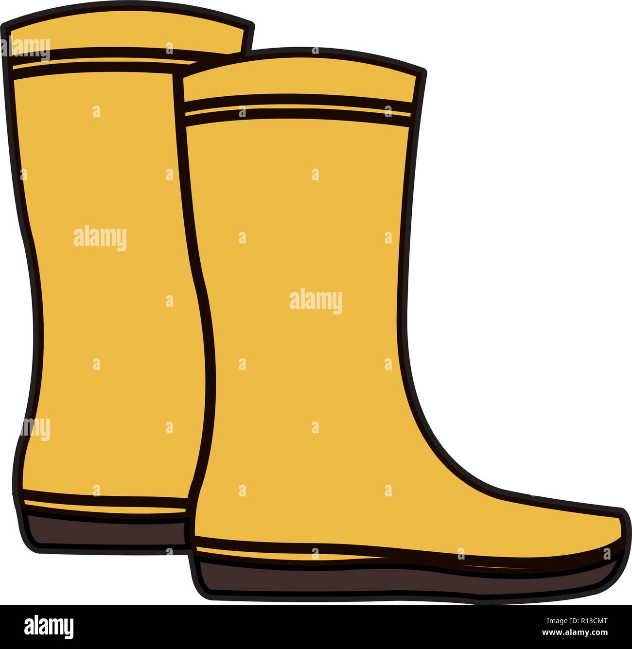 industrial rubber boots isolated icon Stock Vector Image & Art - Alamy
