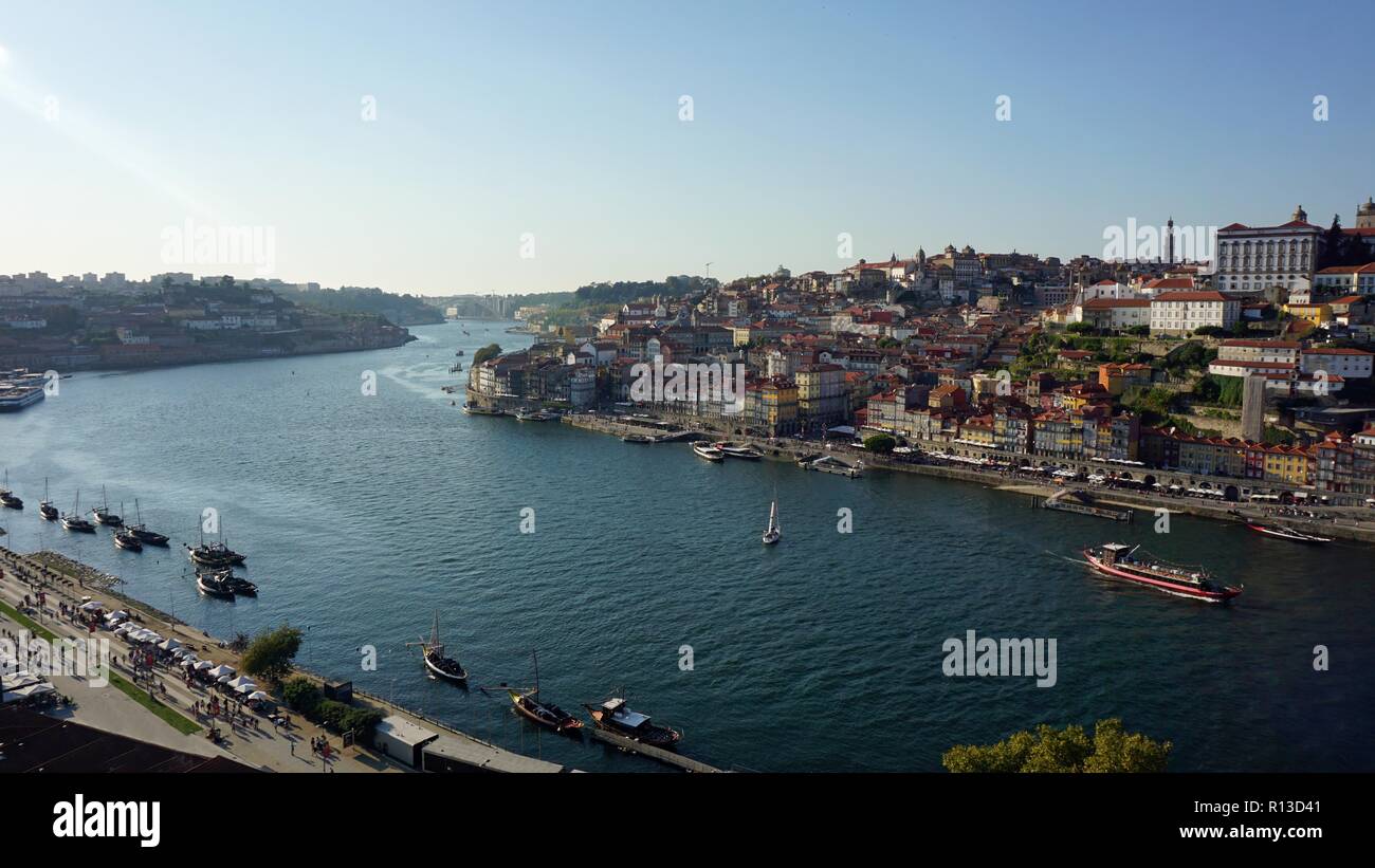 douro riverside residential houses in porto in portugal Stock Photo - Alamy