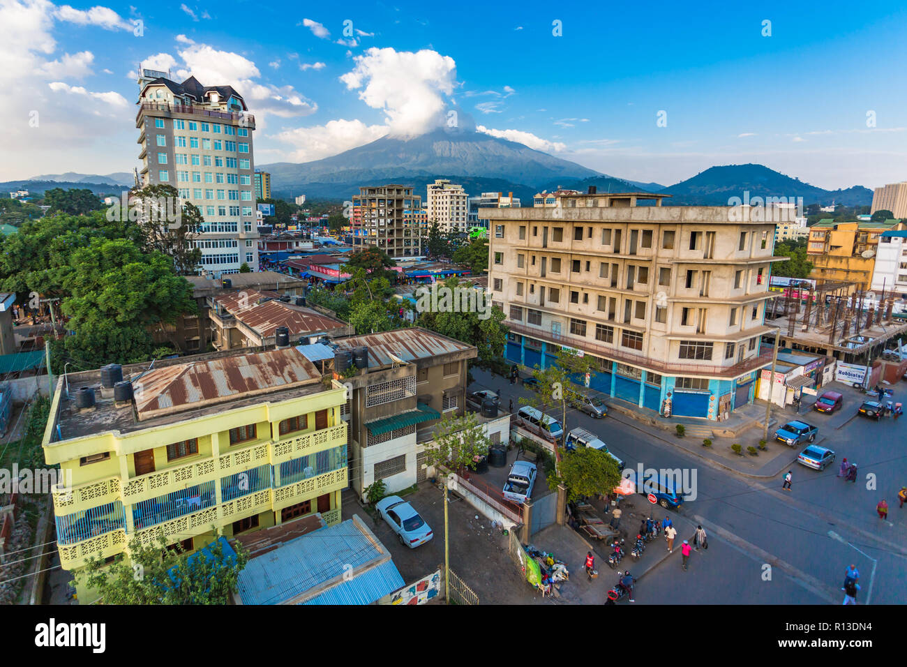 Arusha, Tanzania -January 24, 2018 - Arusha city view. Tanzania. Stock Photo