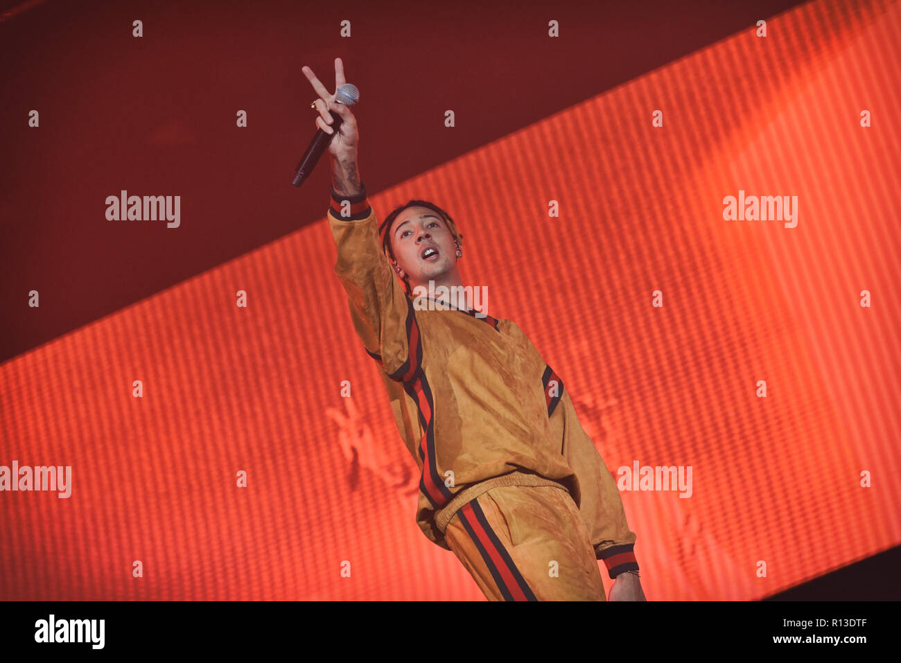 Naples, Italy. 05th Nov, 2018. The Italian-Tunisian rapper Ghali ...