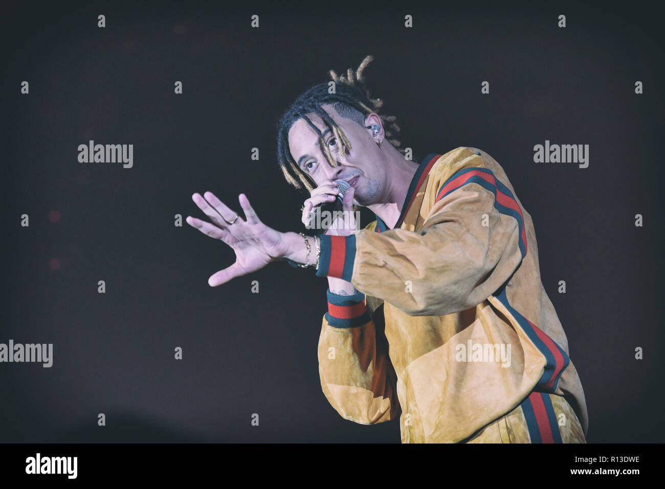 Naples, Italy. 05th Nov, 2018. The Italian-Tunisian rapper Ghali ...