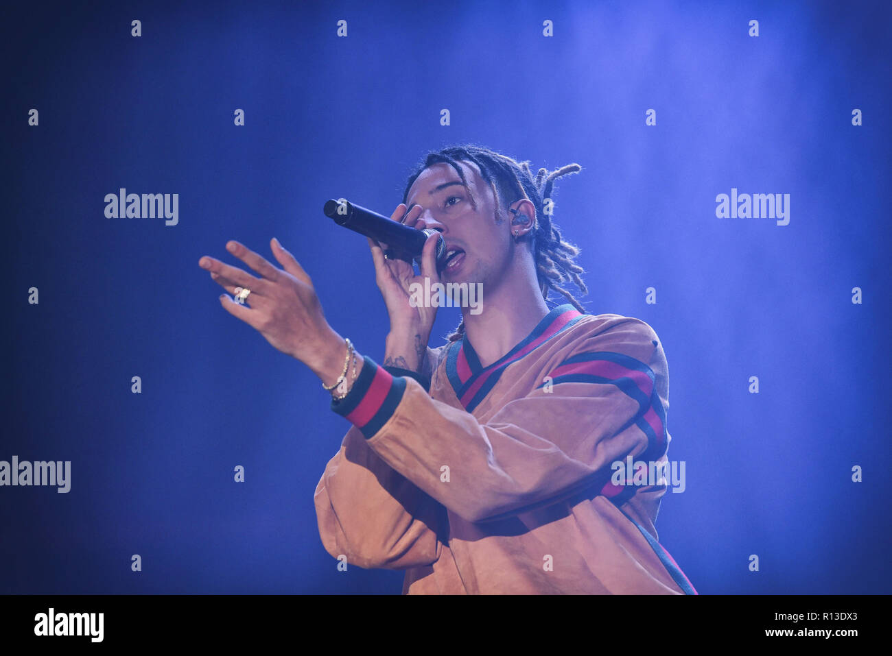 Naples, Italy. 05th Nov, 2018. The Italian-Tunisian rapper Ghali ...