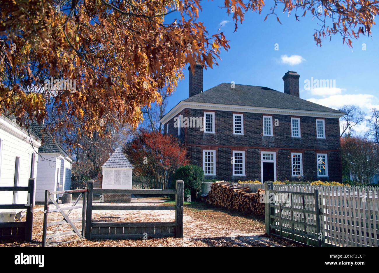 Wythe house,Colonial Williamsburg,Virginia Stock Photo Alamy