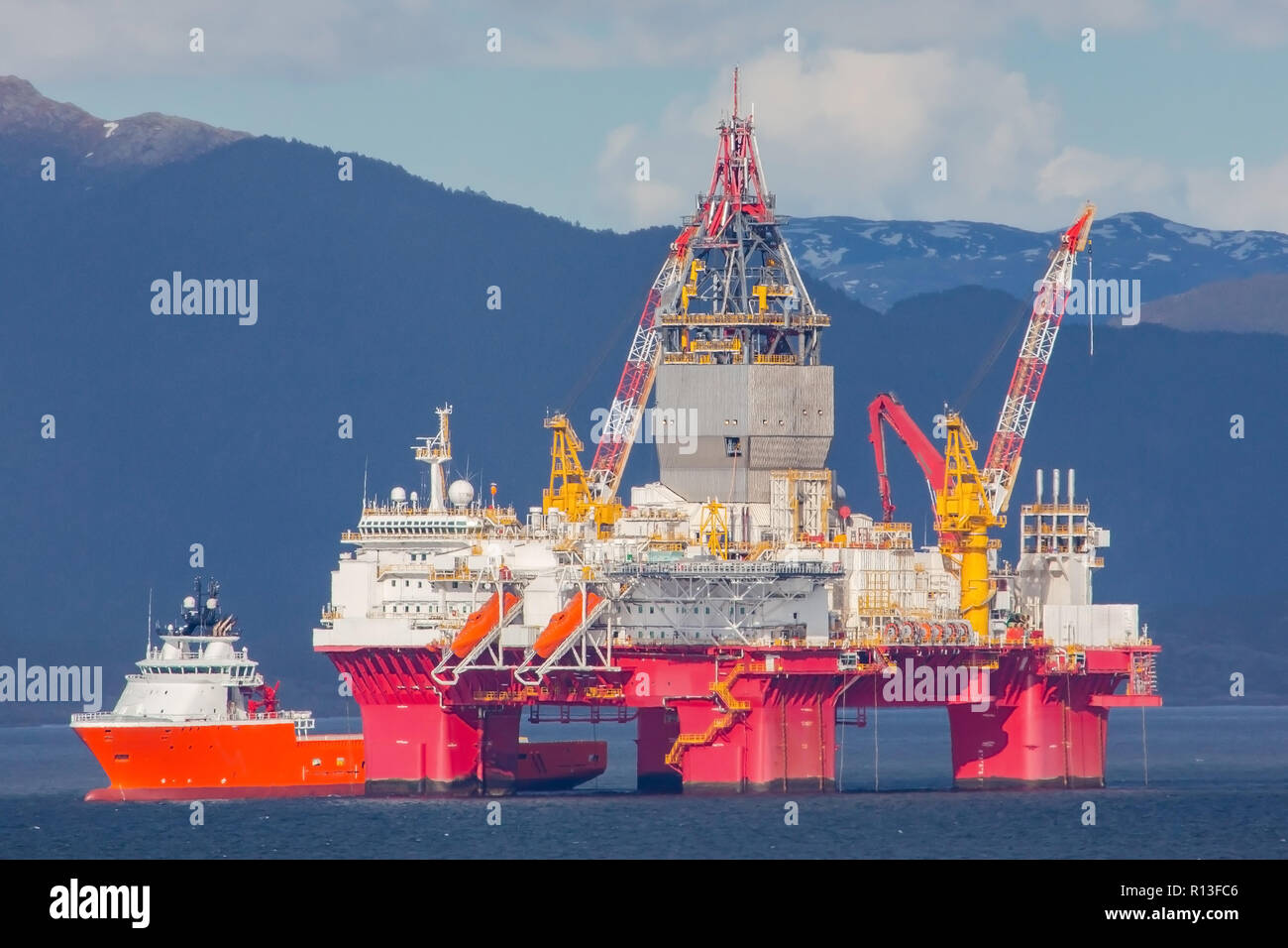 Oil rig near Bergen, Norway Stock Photo Alamy