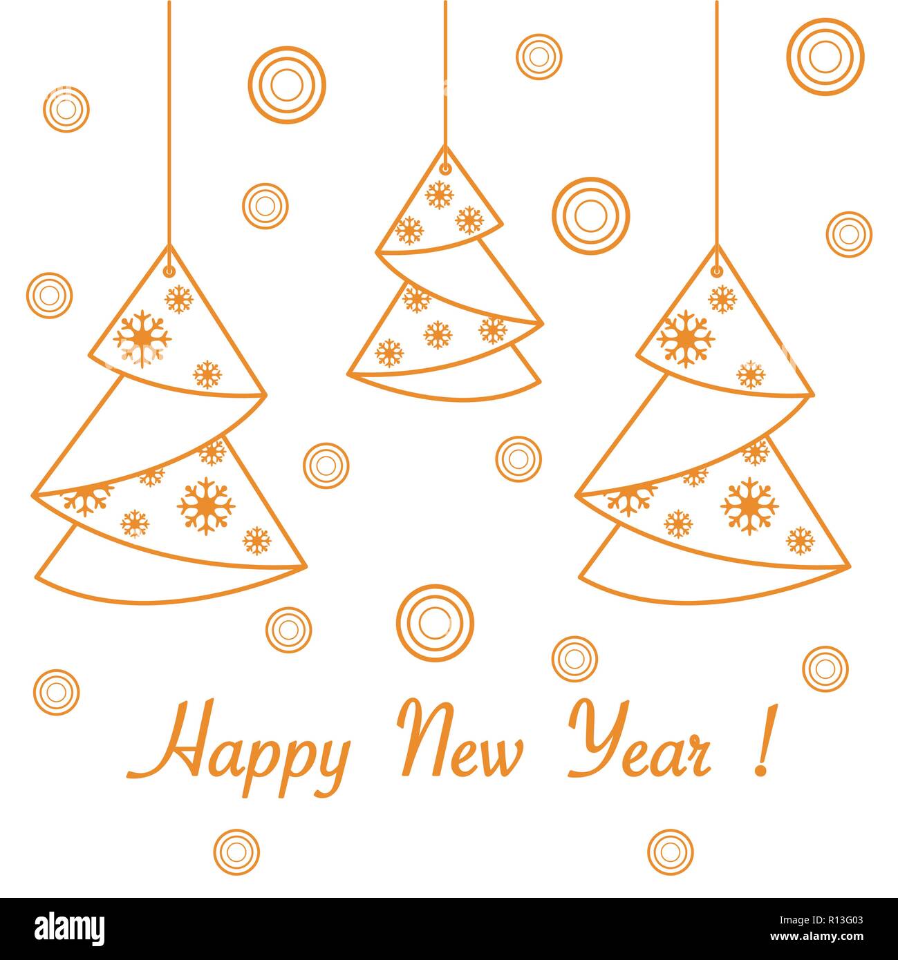 Vector illustration of Christmas tree origami folded and hanging on the ...