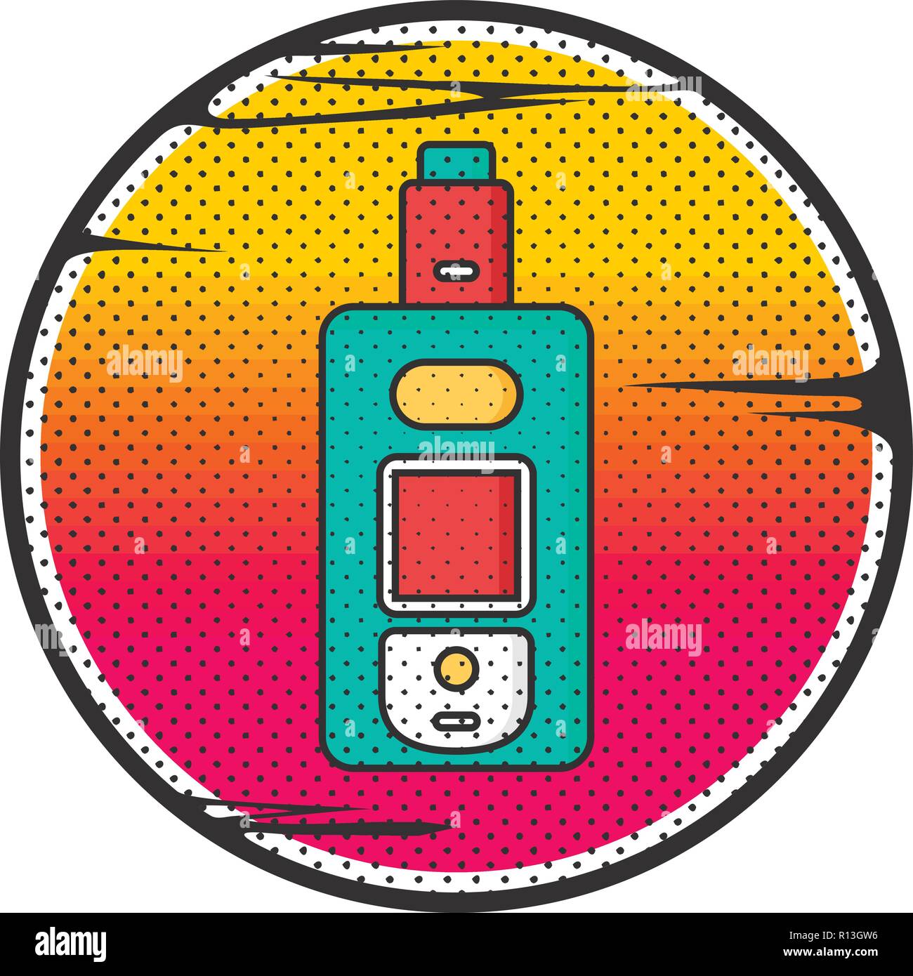 vaporizer electric cigarette vapor vape mod vector Stock Vector Image ...