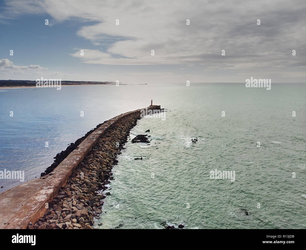 Aerial photography at Vila do Conde, Porto, Portugal Stock Photo