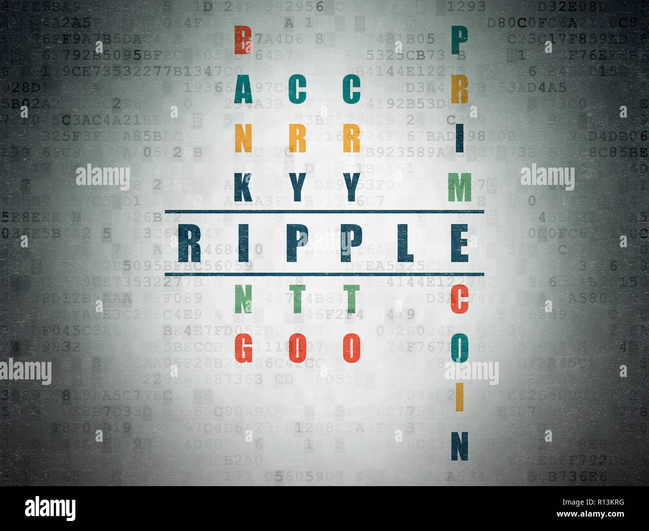 Cryptocurrency concept Ripple in Crossword Puzzle Stock Photo Alamy