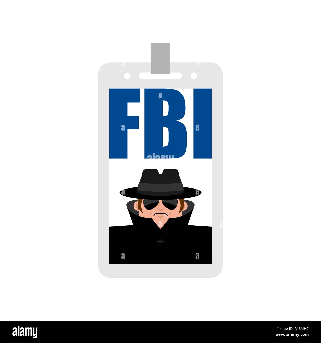 Fbi badge isolated. Federal Bureau of Investigation sign Stock Vector