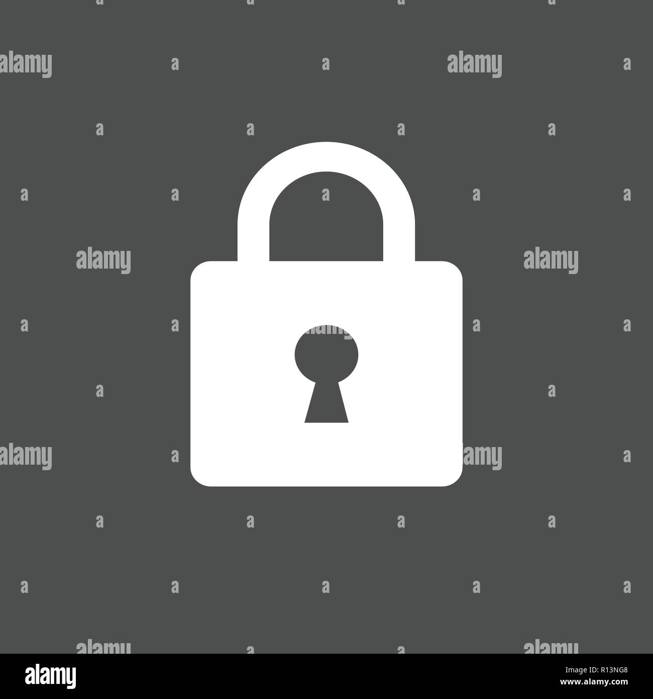 Lock icon. Padlock sign. Unlock. Vector illustration. Flat design Stock