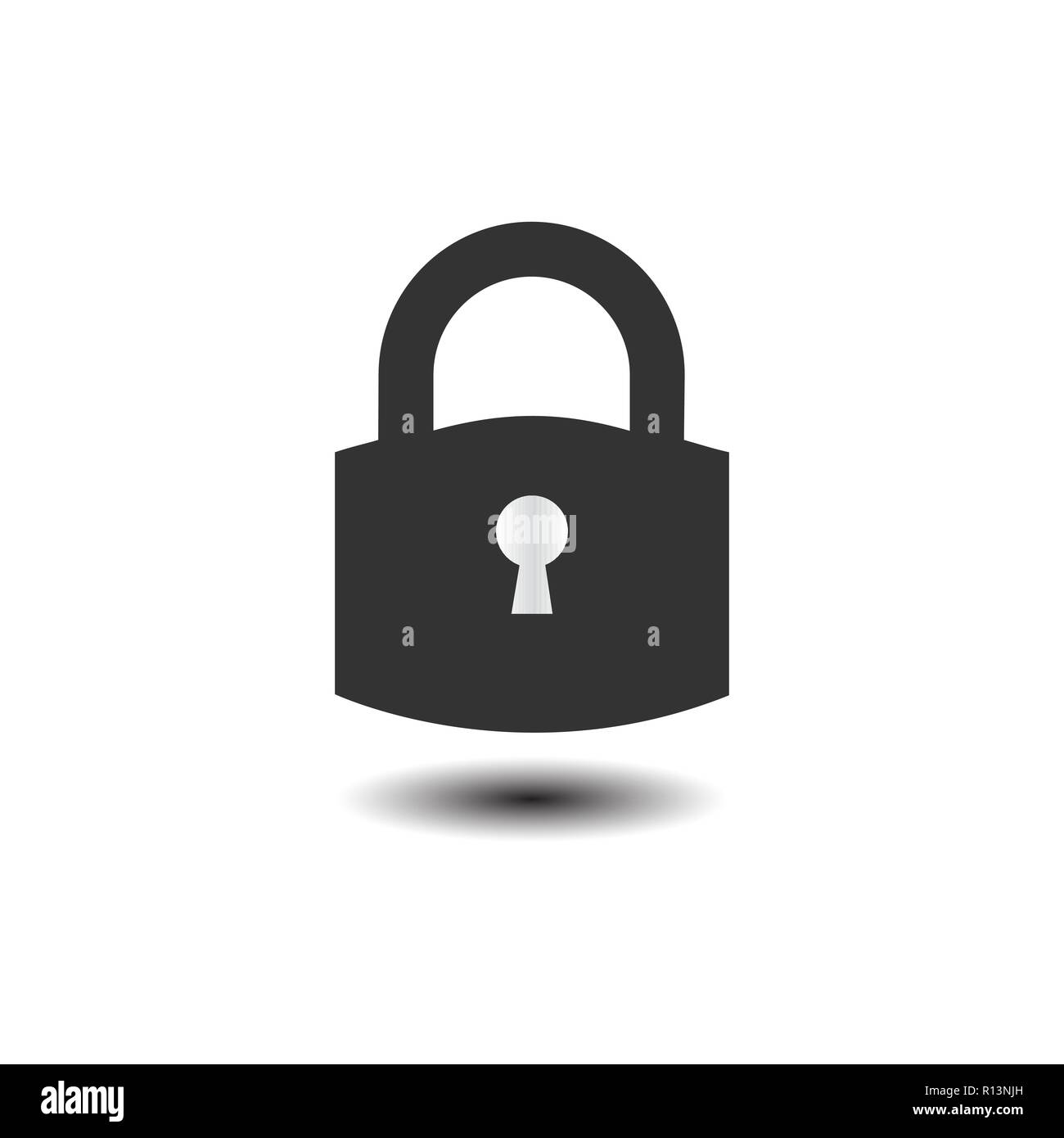 Lock icon. Padlock sign. Unlock. Vector illustration. Flat design Stock ...