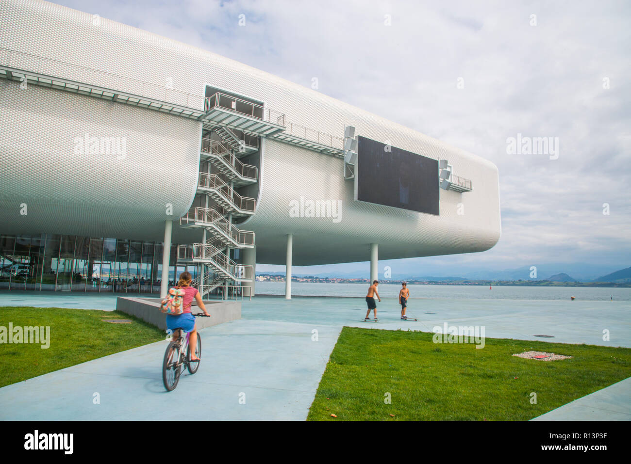 Botin Center, by Renzo Piano. Santander, Spain. Stock Photo