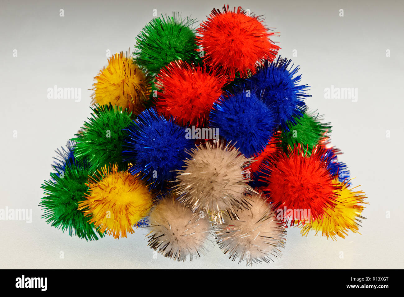 A pile of pom poms Stock Photo - Alamy